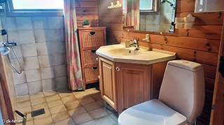 Badezimmer in Hyrdehunds Hus