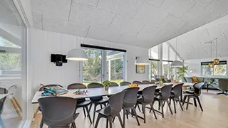 Essbereich in Blåbjerg Poolhus