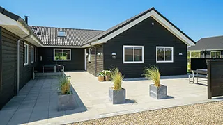 Terrasse von Guldskov Poolhus